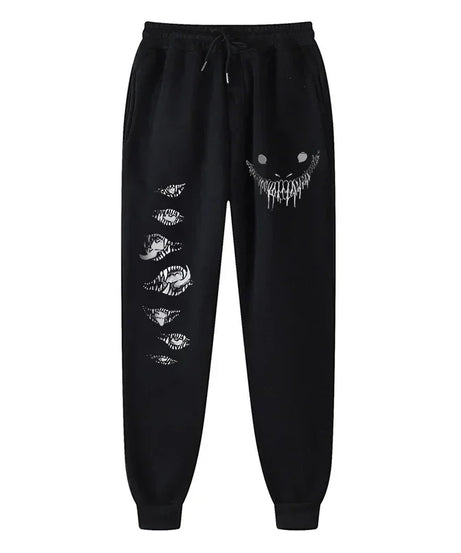 Men's berserk animated printed sportswear pants sports jogging pants casual polar lining pocket pants