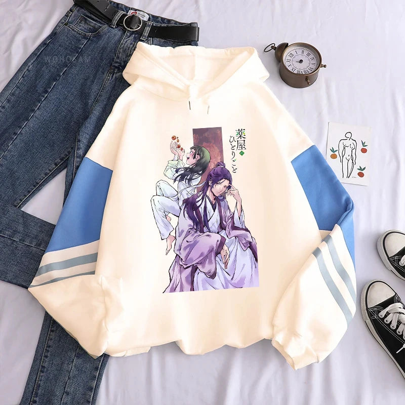 The Apothecary Diaries Maomao & Jinshi Colorblock Hoodie Unisex Harajuku Streetwear