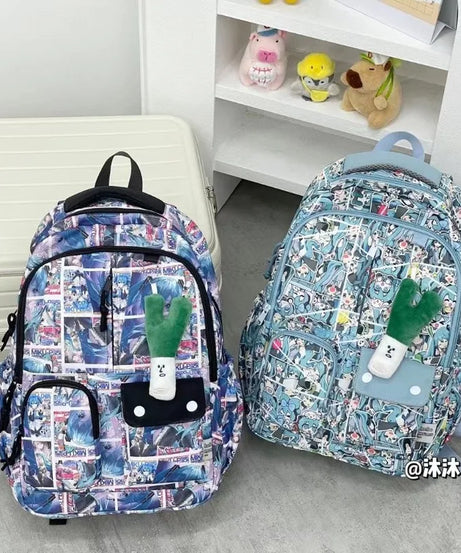 Hatsune Miku New Bag Junior High Student Large Capacity High School Student Girls Middle School Backpack Holiday Gift