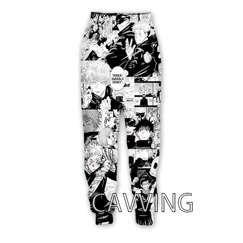 New Fashion 3D Print Anime Jujutsu Kaisen Casual Pant Sport Sweatpants Straight Pants Jogging Pants Trousers for Women/Men