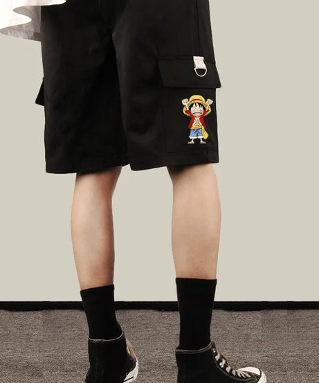 ONE PIECE Chopper White Beard Tooling Shorts Sweatpants Anime Two-dimensional Trend Five-point Casual Pants for Men and Women