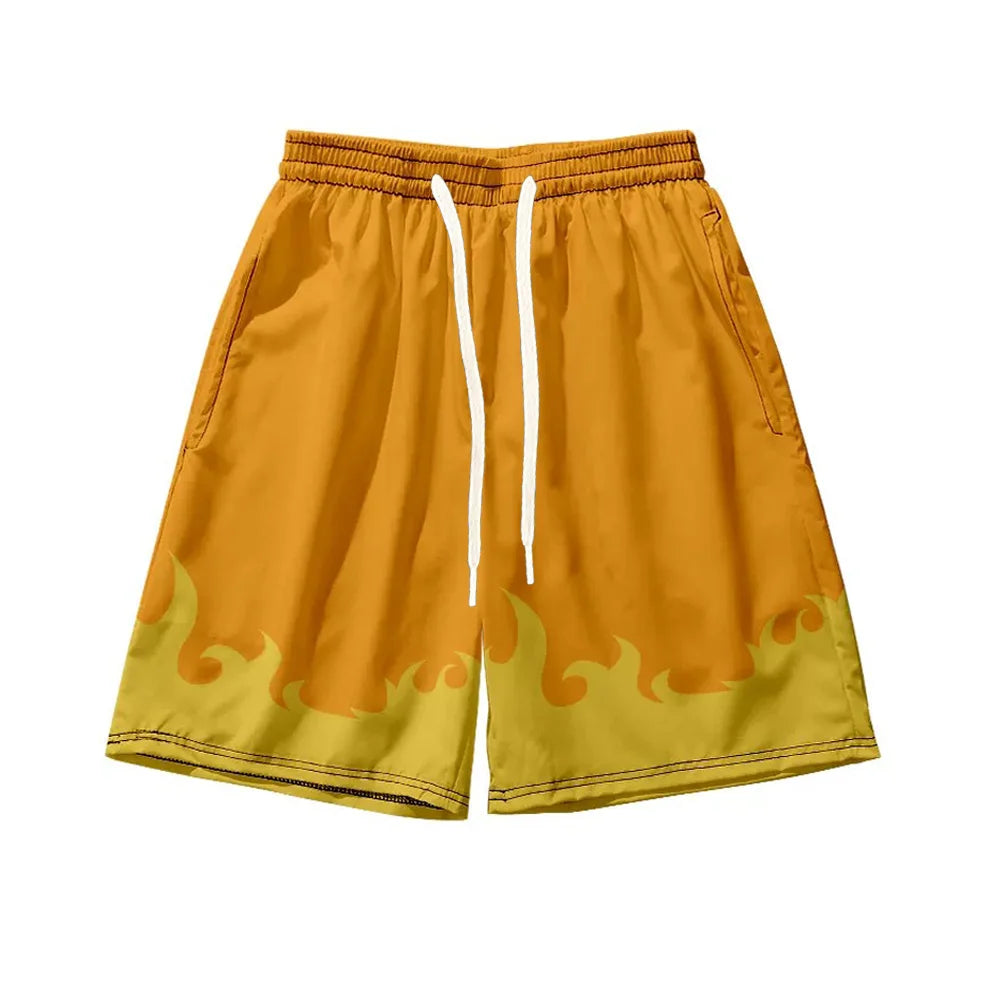 Anime Naruto Akatsuki Cloud 3D Print Shorts – Quick-Dry Mesh Beach & Casual Sports Shorts 2