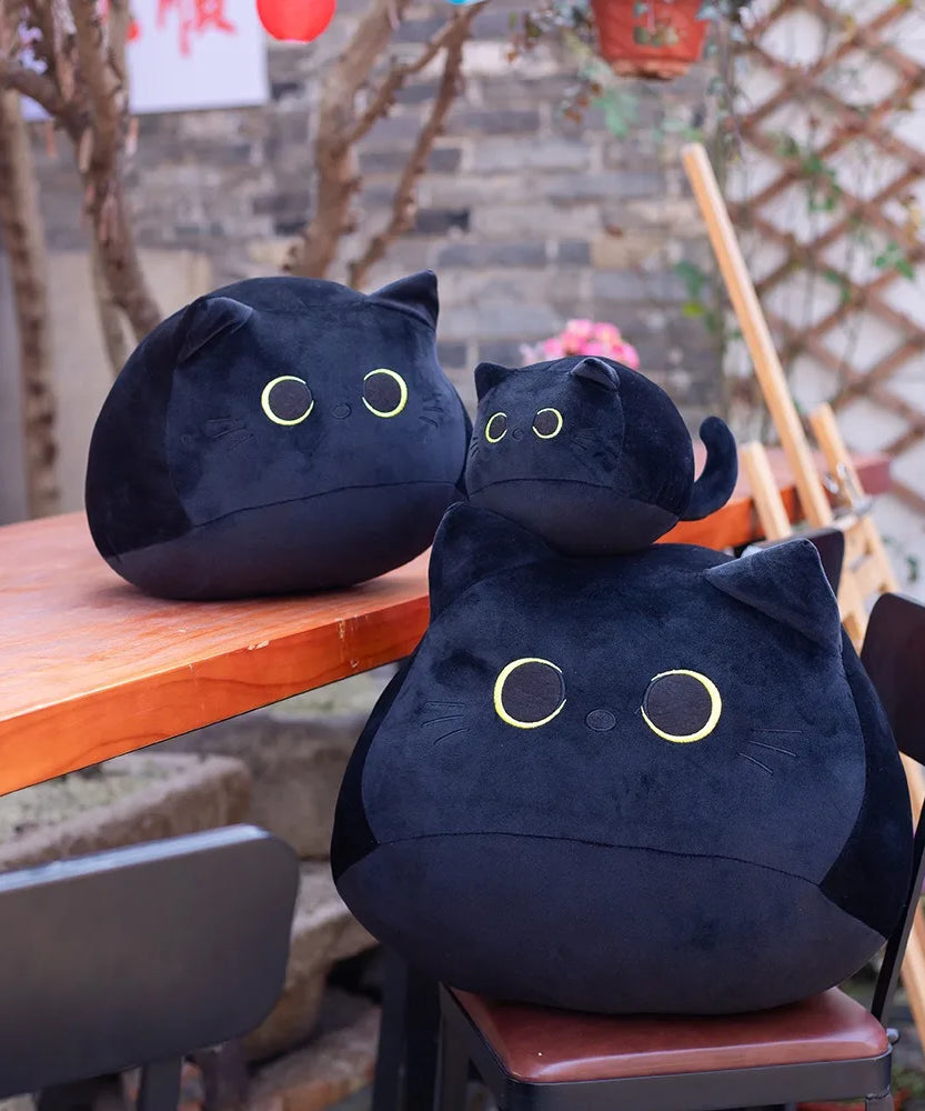 10/30CM Cat Doll Small Pendant Cuddly Pillow Cushion Ins Black Cat Plush Toy Doll for Girl Gift Plushie Stuffed Toys