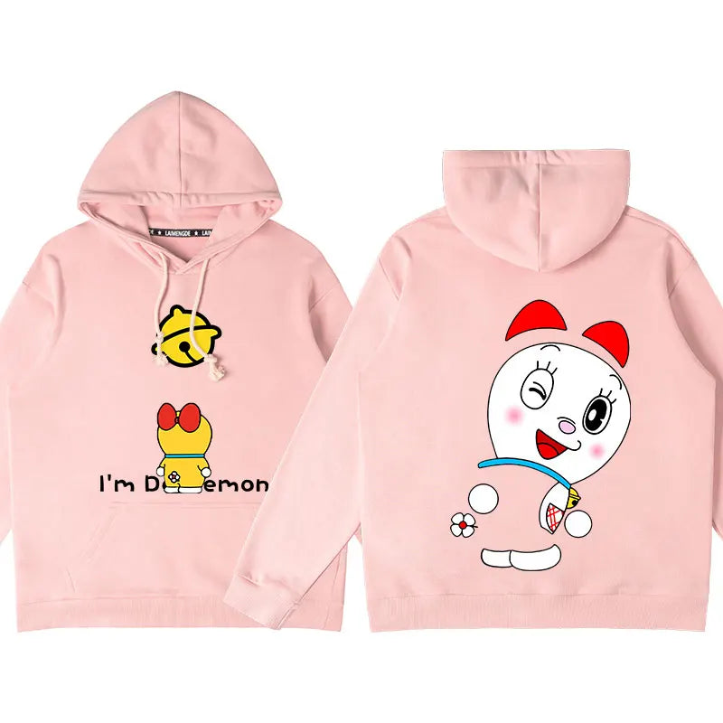 Doraemon Anime Hoodie – Cute Couple & Teen Pullover Jacket