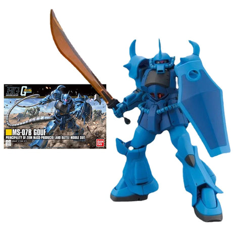 Original Bandai Gundam Model Kit HGUC 1/144 196 MS-07B GOUF Gunpla