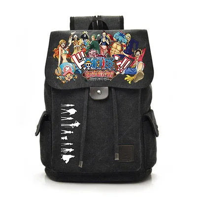 One Piece Anime Backpack Cosplay Luffy Unisex Students School Bag Large Capacity Bookbag Laptop Travel Rucksack Outdoor Bag