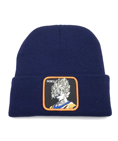 Autumn Winter Dragon Ball Knitted Cap Son Goku Vegeta  Warm Beanies Hat Adult Unisex Outdoor Embroidery Bonnet Christmas Gifts