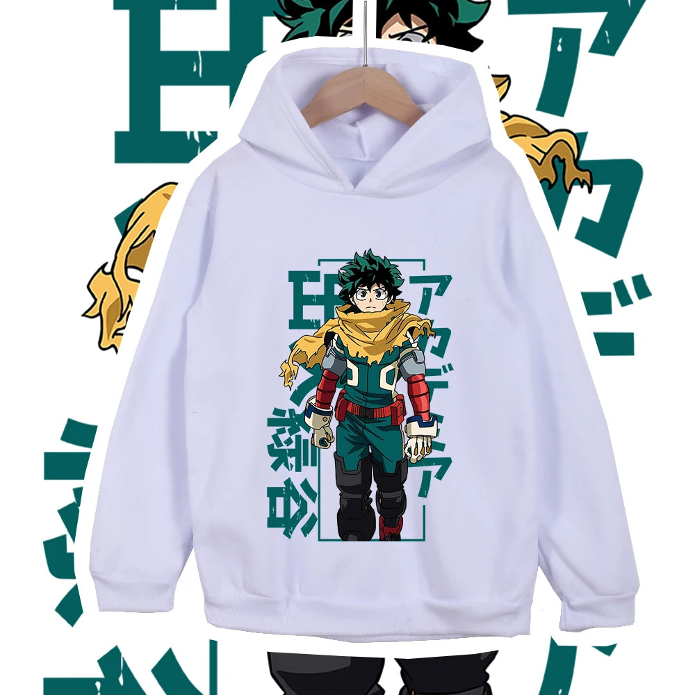 Kids Izuku Midoriya Anime Cotton Hoodie – My Hero Academia Pullover Sweatshirt
