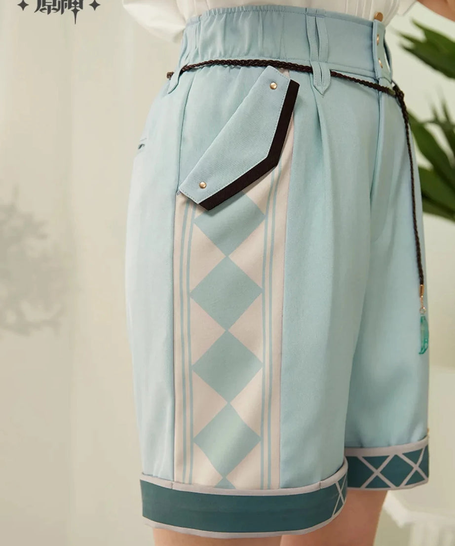 Game Anime GENSHIN IMPACT Venti Theme Show Casual Shorts Barbatos Pants