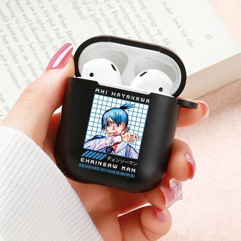 Anime Chainsaw Man Airpods Case for Apple Airpods Pro 2 1 2 3 Protective Denji Makima Aki Pochita Airpods Pro Case