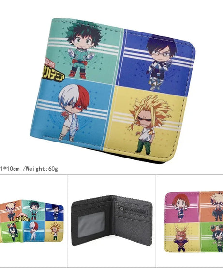 Anime My Hero Academia Todoroki Shoto Men's Wallets Midoriya Izuku Card Holders Purse