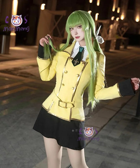 C.C  Cosplay Lelouch Lamp Rouge C.C Costume College Uniform Shirt Pants Dress JK Set Party Halloween Woman Man Outfit