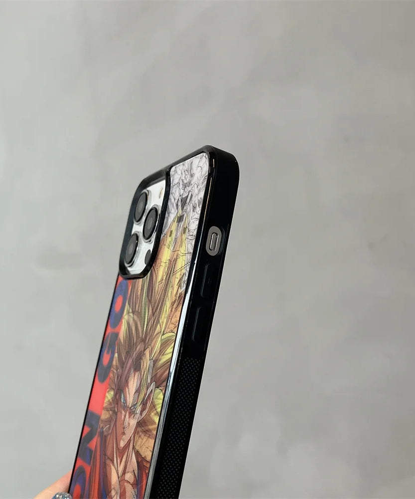 3D Goku & Vegeta MagSafe Case – Dragon Ball Anime iPhone 12–16 Pro Max