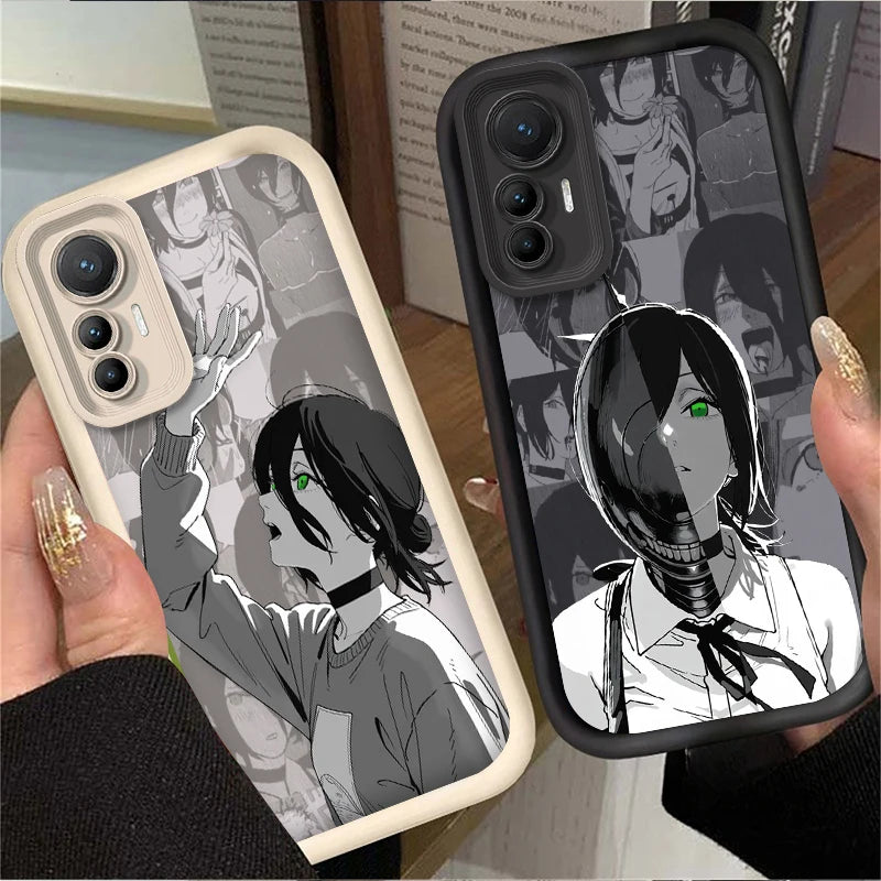 Anime Chainsaw Man Reze Case For Xiaomi Poco X7 X6 X5 X3 NFC F7 F6 F5 F3 M7 M6 Pro 4G 5G Mi 12 11 Lite NE 5G 13T 12T 11T 14T Pro