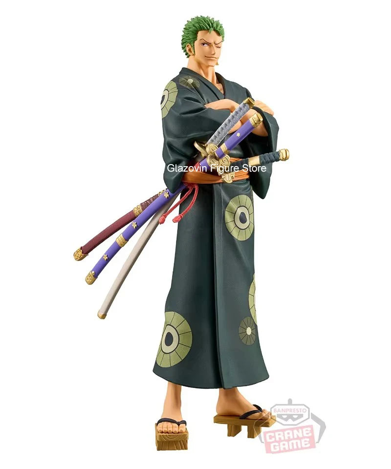 One Piece DXF Wanno Country 17cm Roronoa Zoro Model Toy Decoration Collection Children Birthday Gift