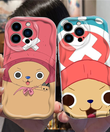 One Piece Anime Chopper Cute For Apple iPhone 15 14 13 12 11 XS XR X Pro Max Plus Wave Oil Back Phone Case