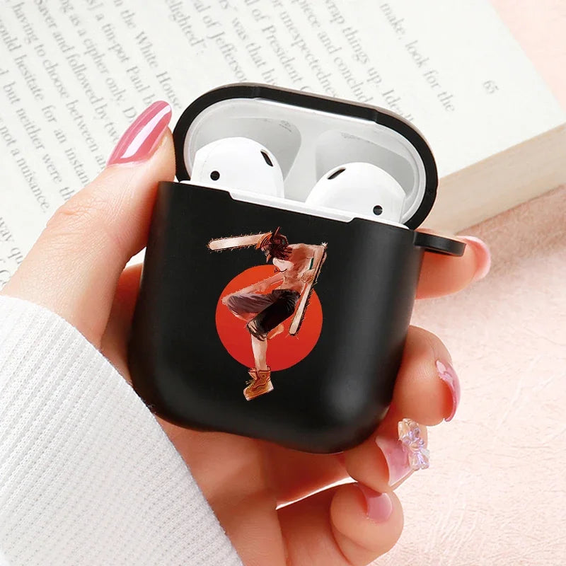 Anime Chainsaw Man Airpods Case for Apple Airpods Pro 2 1 2 3 Protective Denji Makima Aki Pochita Airpods Pro Case