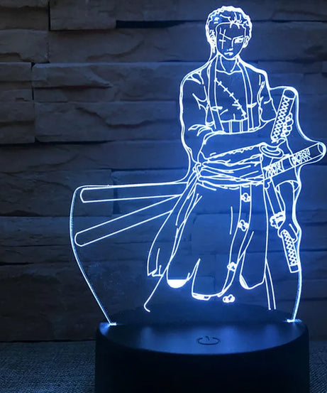 One Piece Animation Peripheral Luffy Zoro Escartoon Kawaii LED Night Light Desktop Personalized Creative Ornament Birthday Gift