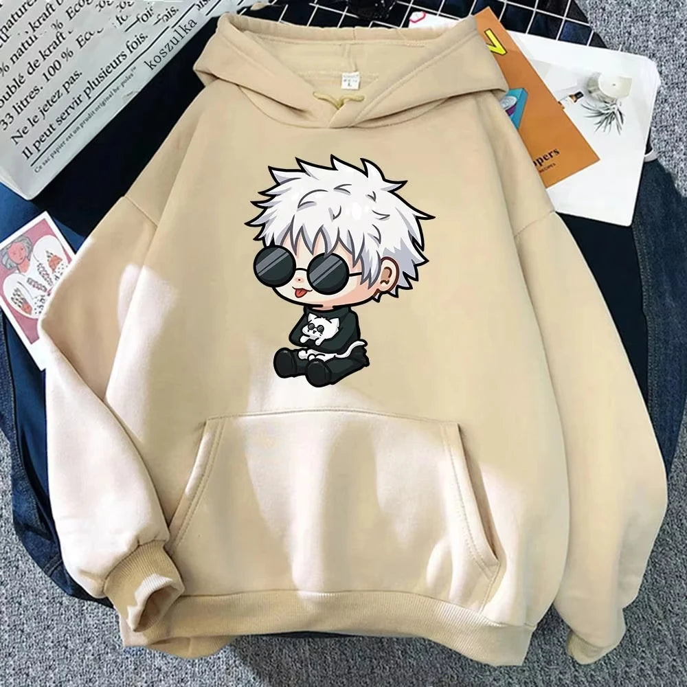 Anime Jujutsu Kaisen Gojo Satoru Cute Chibi Hoodie – Unisex Oversized Graphic Sweatshirt 7