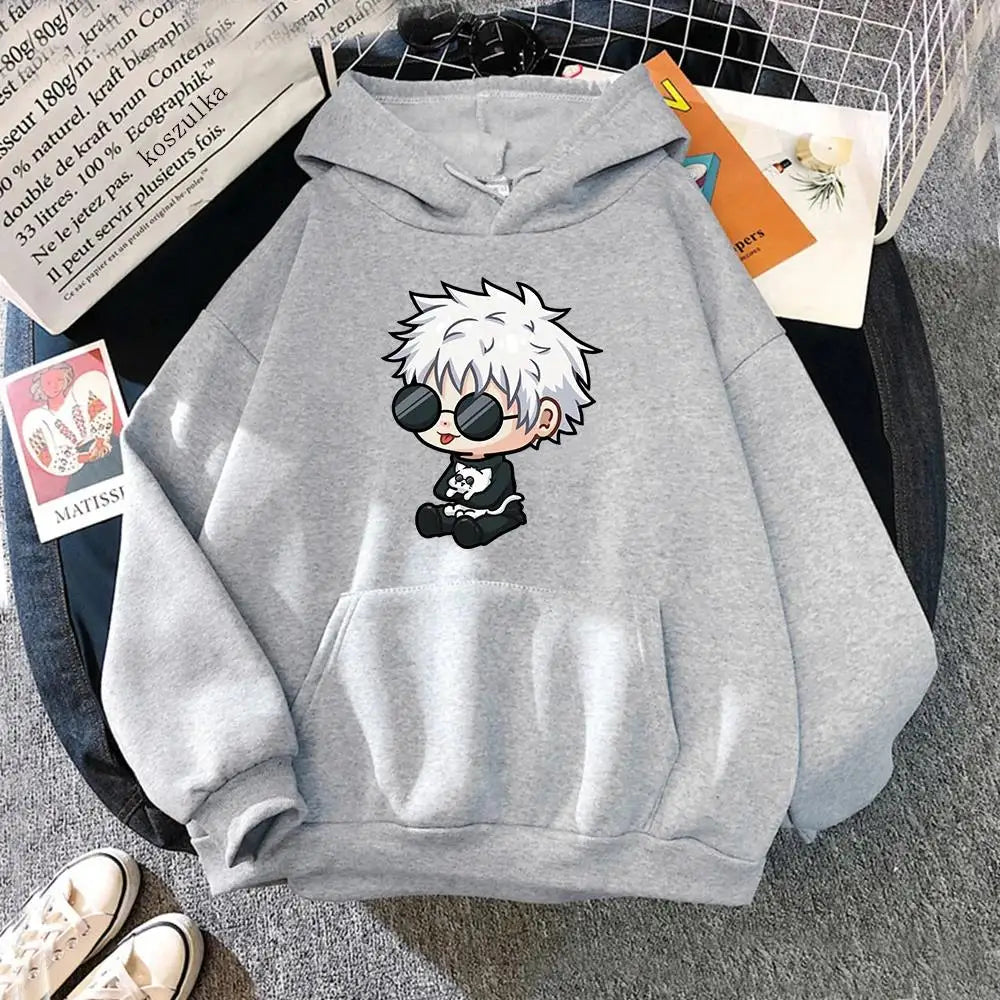 Jujutsu Kaisen Satoru Gojo Cartoon Graphic Plus Size Hoodie – Unisex Streetwear