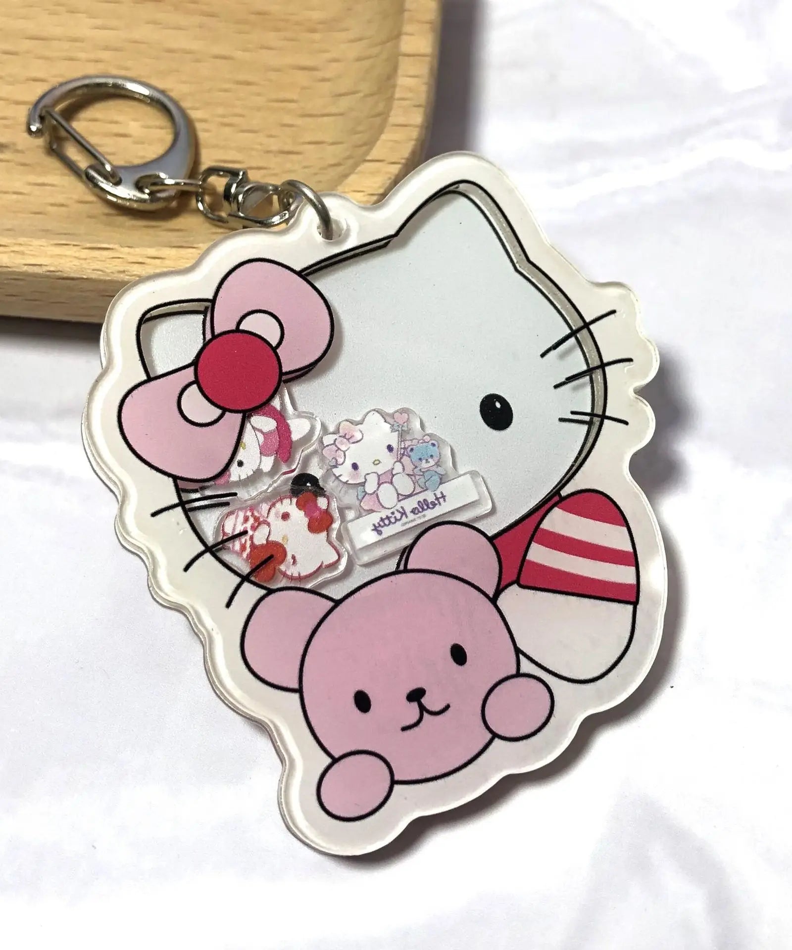 Cute one Piece Personalized Backpack Keychain Pendant Straw Hat Set Acrylic Pendant Rocking Music Student Accessories