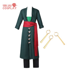 One Piece Roronoa Zoro Cosplay Costume – Anime Full Set Kimono Outfit