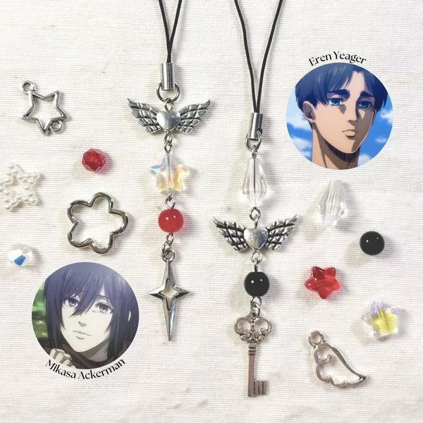 Attack on Titan Eren & Mikasa Couple Phone Charm
