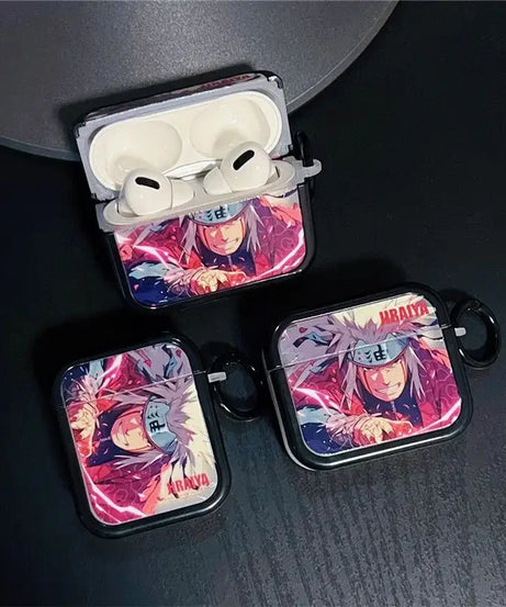 Anime Naruto Jiraiya Payne Itachi Apple Airpods pro2 protective cover 2/3 generation wireless Bluetooth headset shell for men