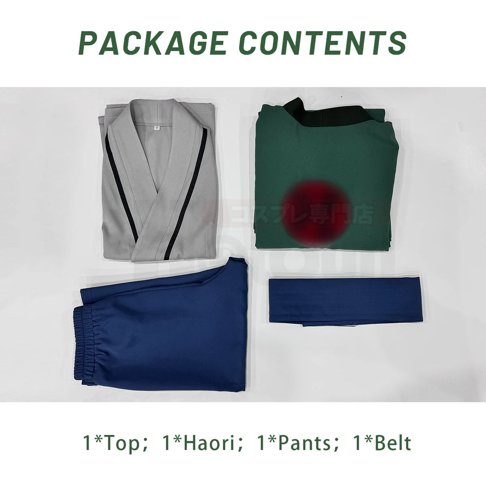 Anime Tsunade Cosplay Costume – Embroidered Haori, Top, Pants & Belt Set 5