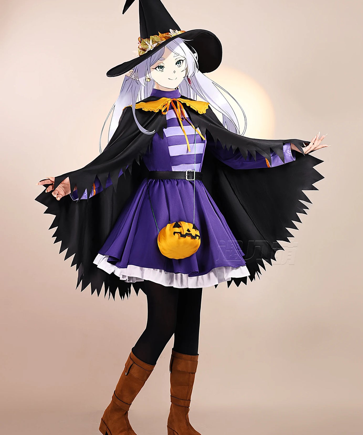 Frieren Fern Cosplay Costume Anime Frieren: Beyond Journey's End Halloween Gothic Dress Hat Cloak Women's Party New Uniform