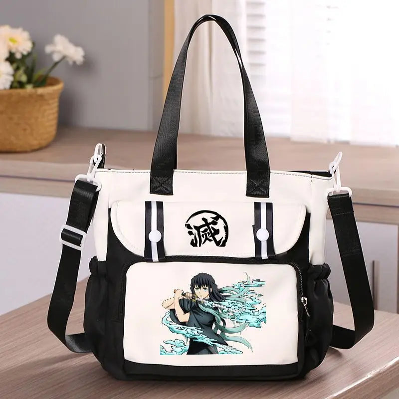 Anime Demon Slayer Kamado Tanjirou New Shoulderbag Men Women Crossbody Bags Student Fashion Large Capacity Handbag Holiday Gifts
