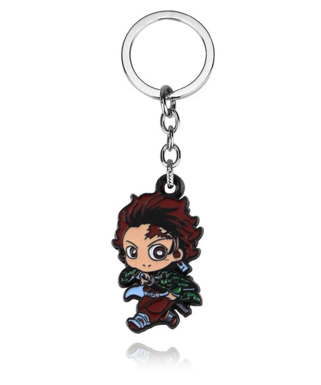 Anime Demon Slayer Keychain Kamado Tanjirou Acrylic Fashion Trend Key Ring For Earring For Women Men Gift Decoration Car Jewelry