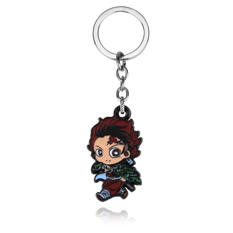 Anime Demon Slayer Keychain Kamado Tanjirou Acrylic Fashion Trend Key Ring For Earring For Women Men Gift Decoration Car Jewelry
