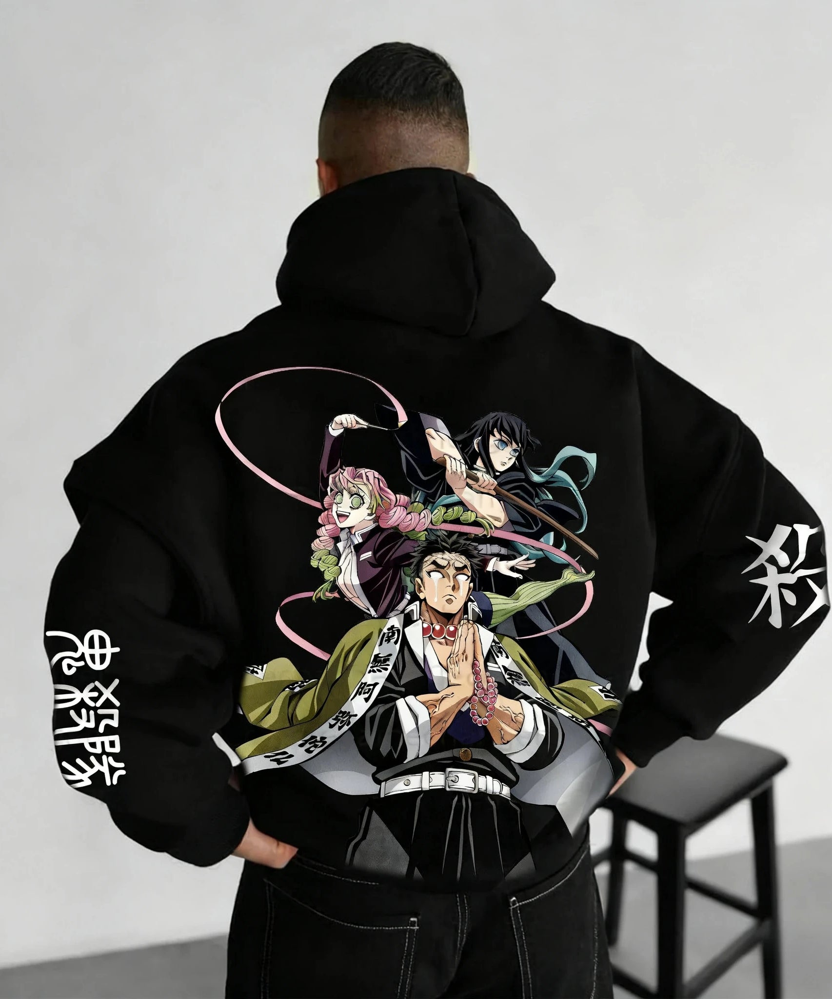 Demon Slayer Anime Hoodies Men's Autumn/Winter New Printed Harajuku Large Loose Casual Parent Child Sweater Top