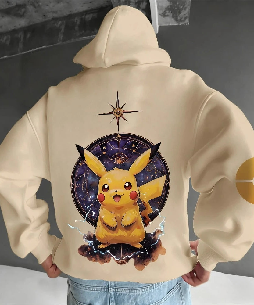Pokémon Anime New Original Hoodie Autumn and Winter Men's and Women's Street Casual Loose American Hip Hop Sweater Top