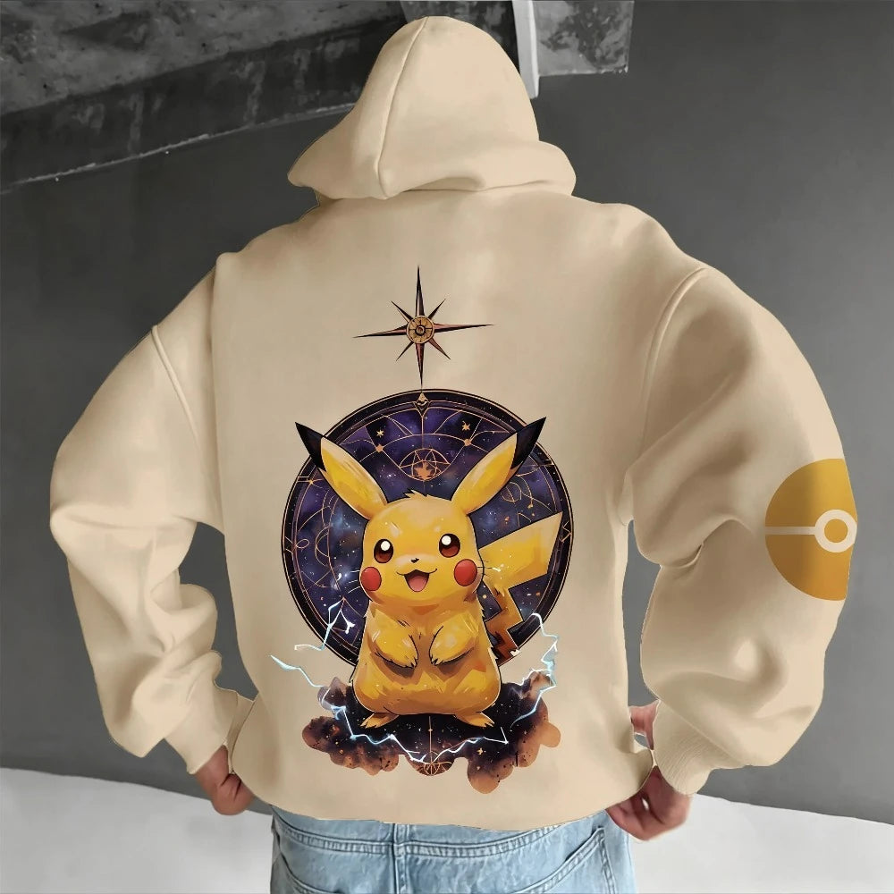 Pokémon Anime New Original Hoodie Autumn and Winter Men's and Women's Street Casual Loose American Hip Hop Sweater Top