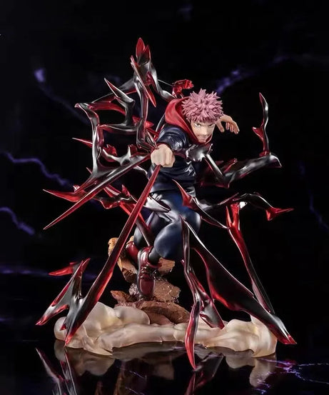 19cm Jujutsu Kaisen Itadori Yuji black flash action figure collection toys Christmas gift doll with box