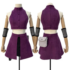 Anime Ino Yamanaka Cosplay Costume – Top, Skirt & Waist Bag Set