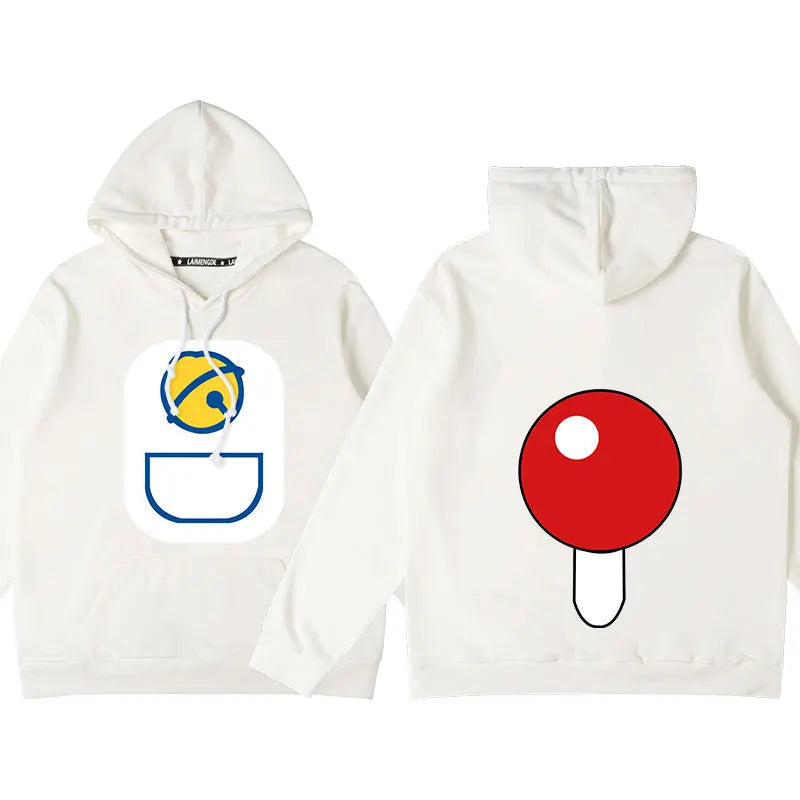 Doraemon Anime Hoodie – Cute Couple & Teen Pullover Jacket