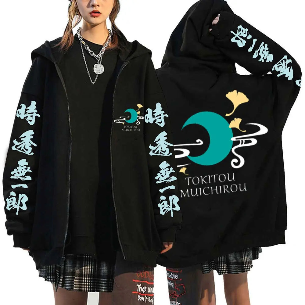 Demon Slayer Tokito Muichiro Anime Printed Zipper Hoodie – Unisex Streetwear 7