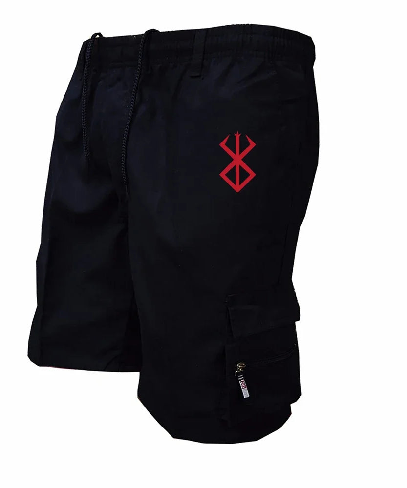 Men's Cargo Shorts Overalls Elastic Waist Cycling Shorts Outdoor Multi-pockets Loose Work Shorts Quick Dry Casual Hiking Shorts