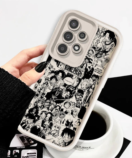 One Piece Nami D. Luffy Cute For Samsung A73 A71 A54 A53 A52 A51 A33 A32 A21S A14 A13 A12 A03 A04 A05 5G Eye Ladder Funda