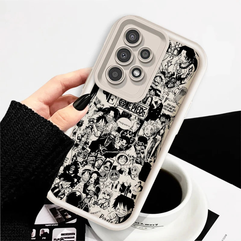 One Piece Nami D. Luffy Cute For Samsung A73 A71 A54 A53 A52 A51 A33 A32 A21S A14 A13 A12 A03 A04 A05 5G Eye Ladder Funda