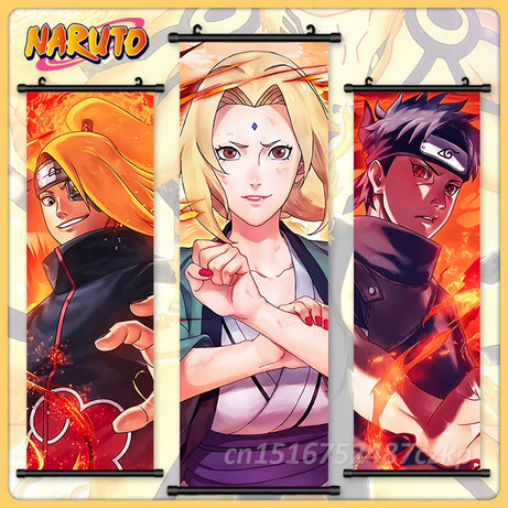 Naruto Poster Deidara Tsunade Canvas Painting Print Wall Art Pain Picture Anime Mural Hanging Scroll