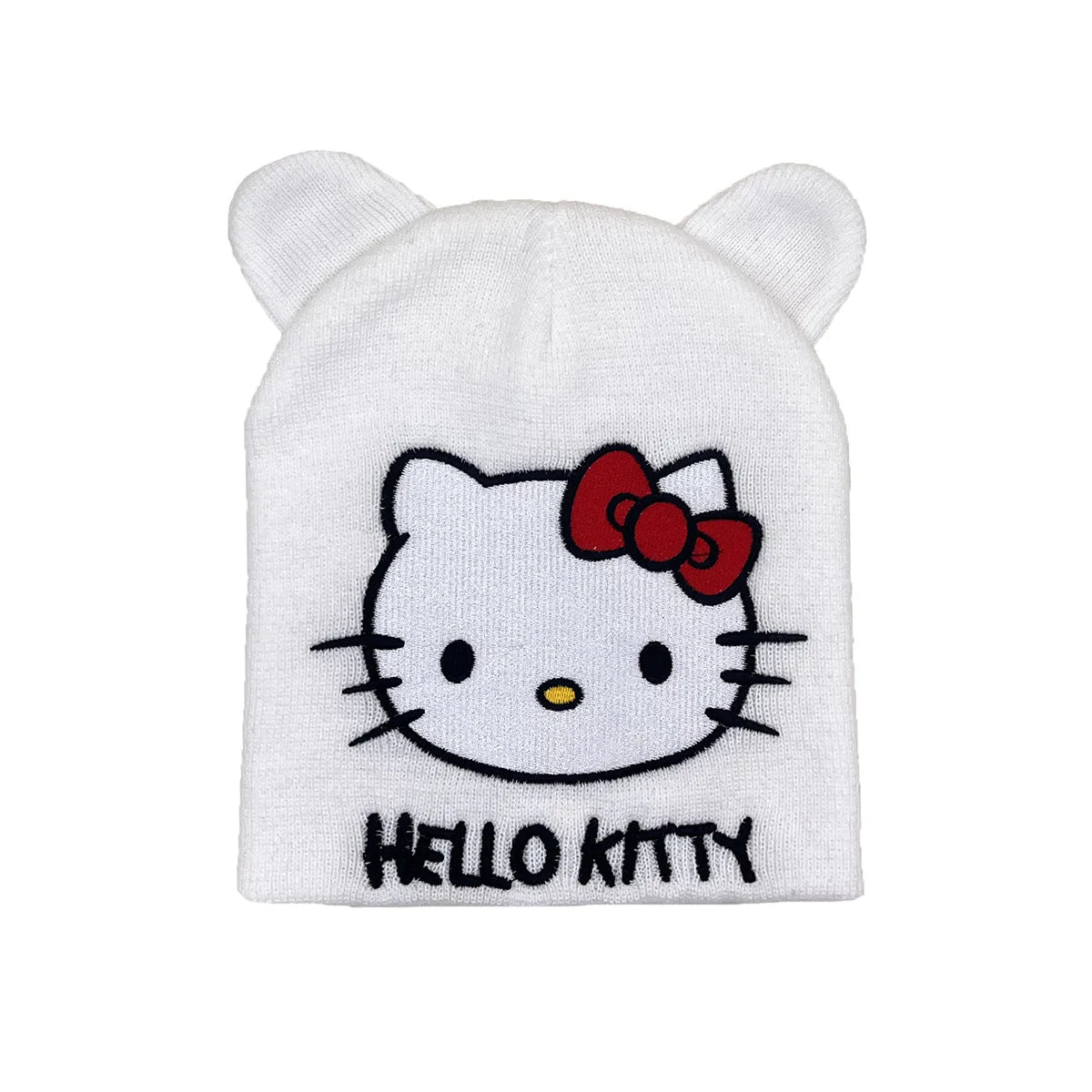 Potdemiel Pikachu Embroidered Knitted Hat WinterCute Ears Funny Hats or Women Men Beanies Knitted Warm Cool Hat