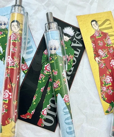 Hot Sales 3 PCS Jujutsu Kaisen Satoru Gojo Fushiguro Megumi Gel Pen Signature Pen Anime Peripheral Student Ballpoint Pen 0.5