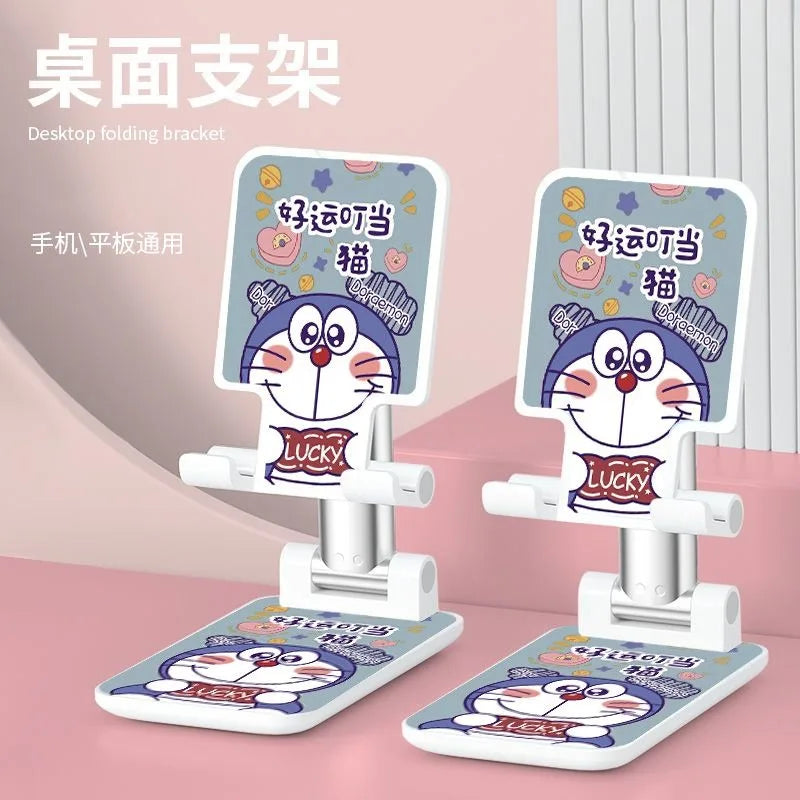 Doraemon mobile phone desktop stand cute personality portable folding lazy tablet telescopic universal holiday gift