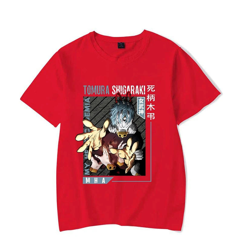 New Shigaraki Tomura Print T Shirts Women Men Casual Round Neck Tees Top Summer Cool Anime Loose Short Sleeve