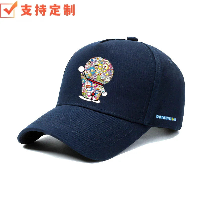 Doraemon machine cat little ding-dong anime outdoor leisure baseball cap sports sunshade sunscreen duckbill hat for men