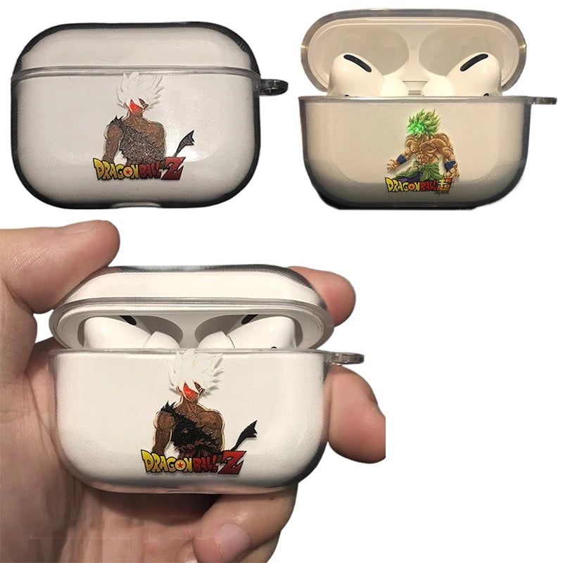Dragon Ball Son Goku Earphone Case for Airpods Pro Pro2 3 Anime Transparent Wireless Earphone Protective Cover Shockproof Shell